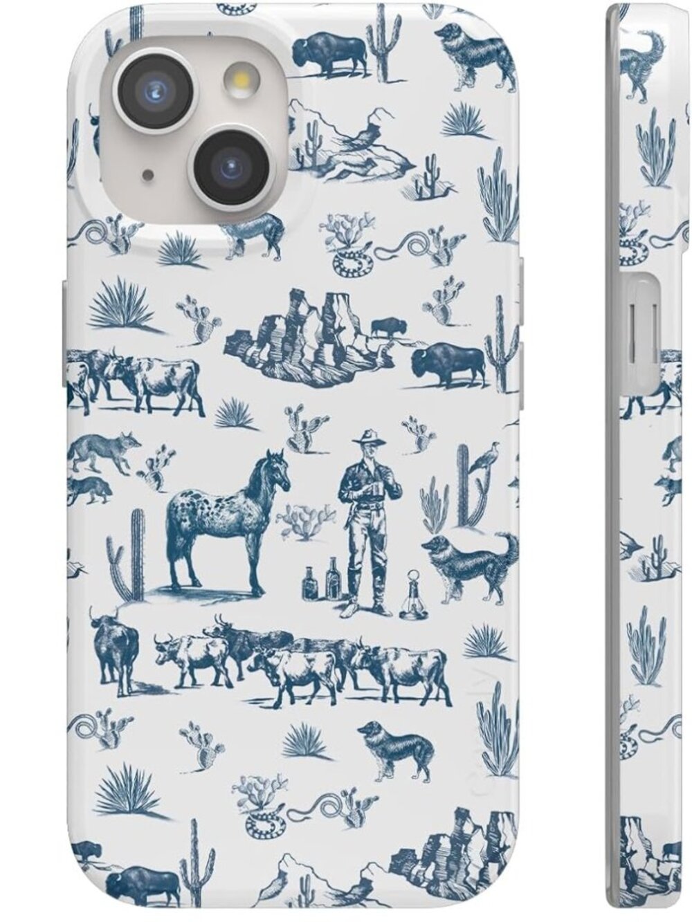 Casely iPhone 15 "Wild West Adventure" Desert Toile Case – MagSafe Compatible